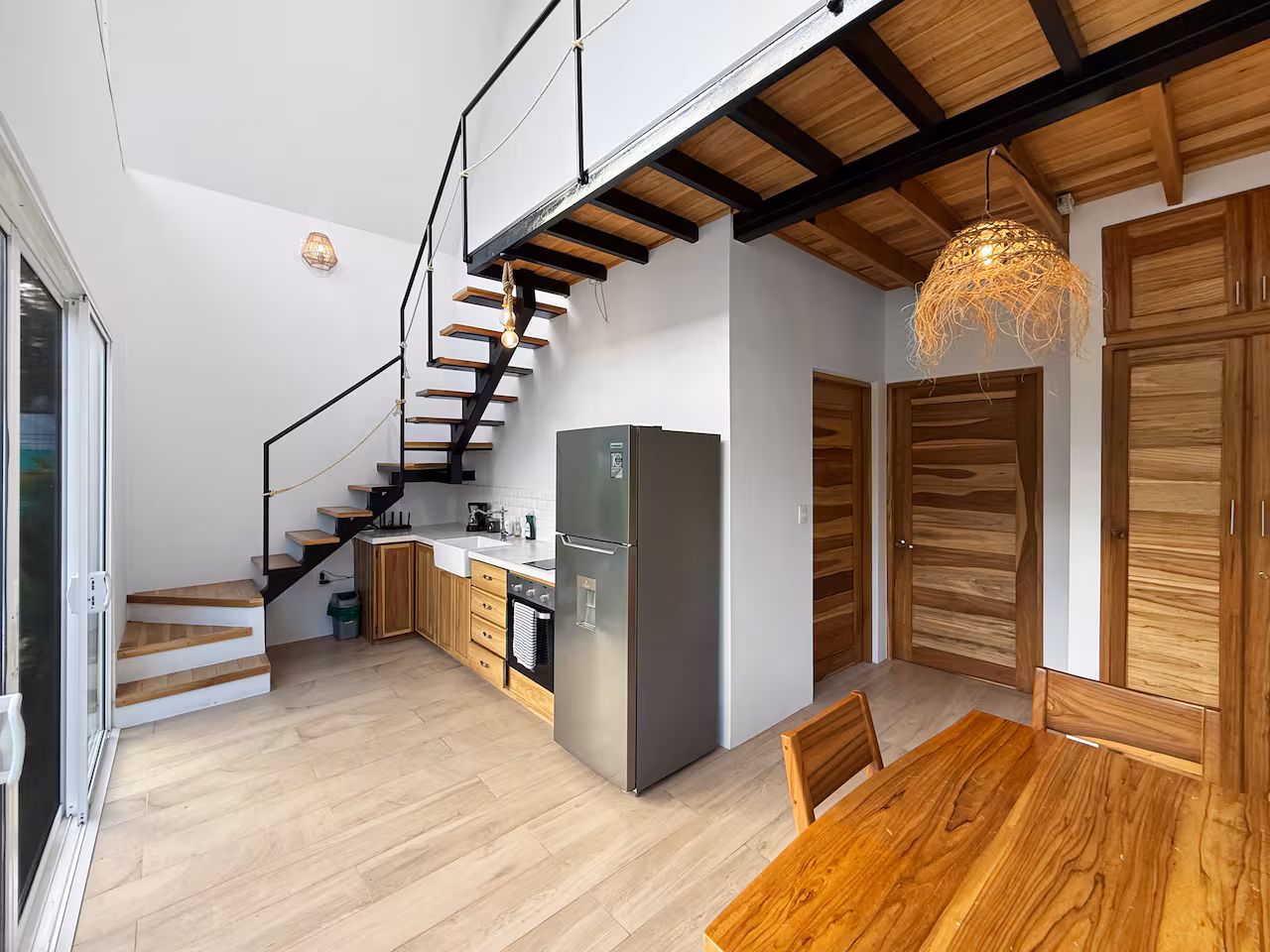 Open-plan kitchen and dining space